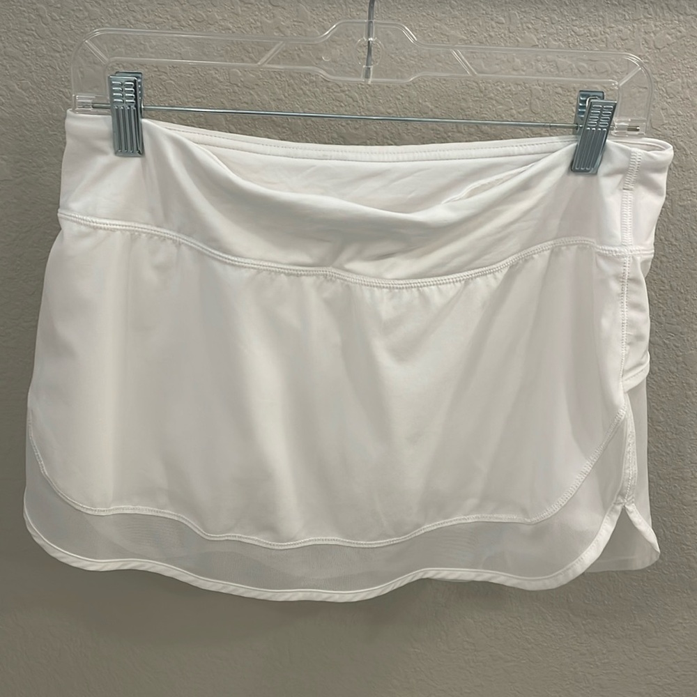 Lululemon Straight Skort with Mesh - White - Size 8